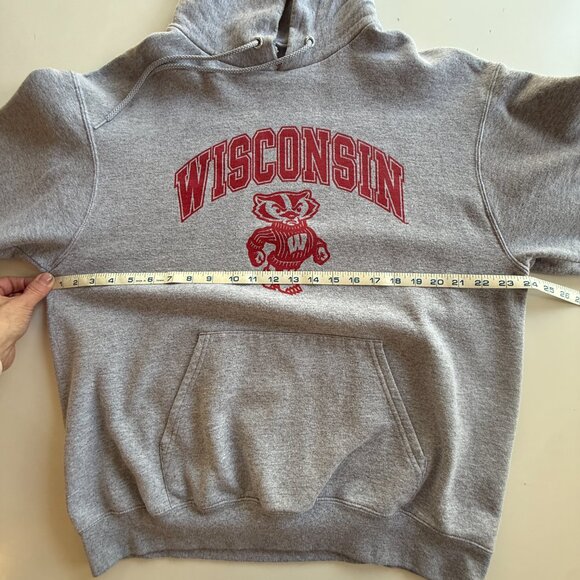 Champion University of Wisconsin Hoodie - Unisex size L - Picture 5 of 7